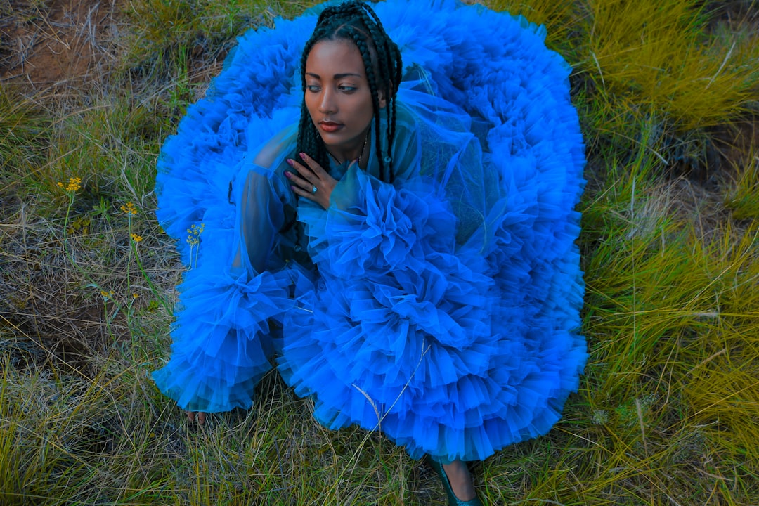 Photo blue dress